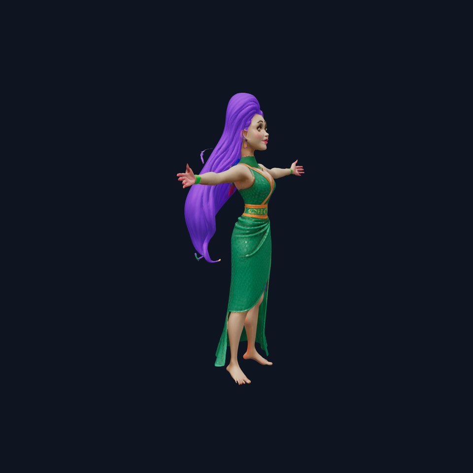 Violet Hair Elegance model pack